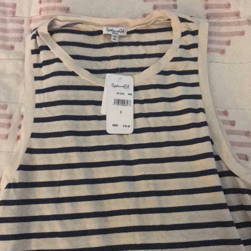 Brand New With Tickets Splendid Striped Tank